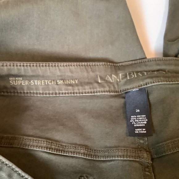 Lane Bryant Mid Rise Stretch Skinny Green Jeans 26 - Picture 3 of 4